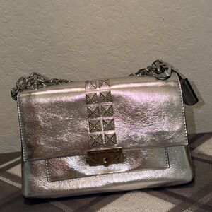 Michael Kors Cece Studded Metallic Shoulder Bag